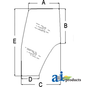A-82036000 Glass, Door (RH)