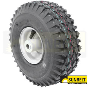 A-B1WL72 Wheel-Stud, 4.10X3.5X4 4-Ply 5/8"BB X 4" Sym, Gray