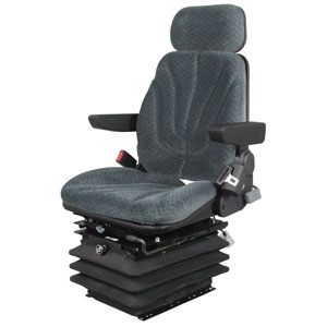 A-F10A6035 Seat, F10 Series w/ Isolator, Air Suspension, Gray Cloth