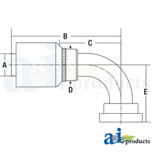 A-C6290-16-16-W CODE 62 FLG HEAD-90° ELBO