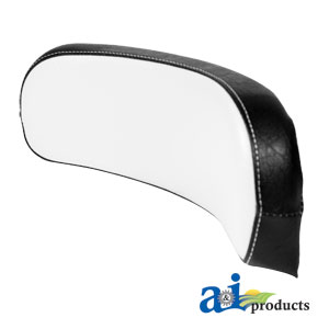 A-380684R93-5 Back Cushion, Plastic Base, for Fiberglass Back Support, WHT/BLK