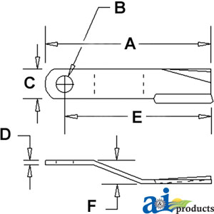 A-86665BH Blade, Rotary Cutter, CW, Lift