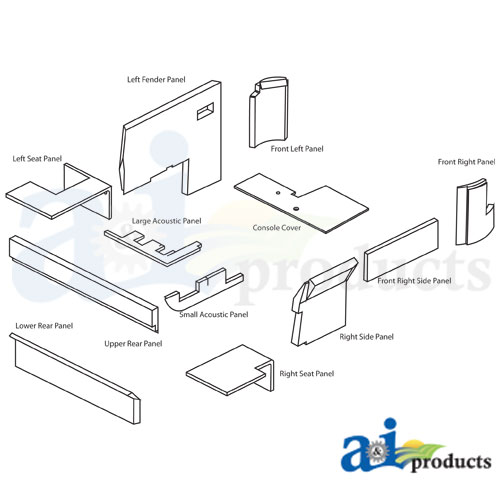 A-K64254 Cab Upholstery Kit (4WD)
