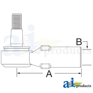 A-R206539 Tie Rod End, LH Side, 2WD