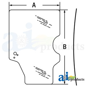 A-87635930 Glass, Front, Deluxe Cab