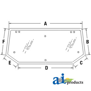 A-82014988 Glass, Rear, Upper