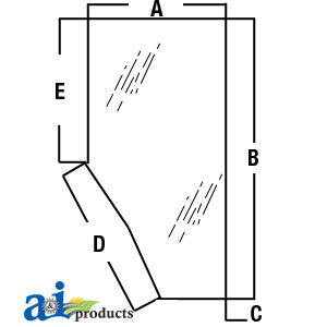 A-3G710-70670 Glass, Door (RH)