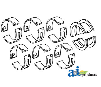A-MB414 Bearing Set, Main (Std, set of 7)