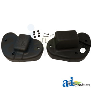 A-F20SC Seat Side Cover Set, F20 Seat, Two Side Plastic Covers, Screws, Plastic Taps