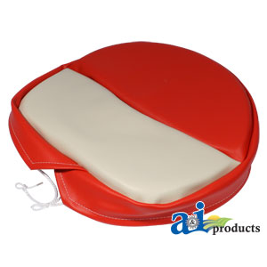 A-SP300-17 Deluxe Tie-On Seat Pad for H&M Pans, RED/WHT