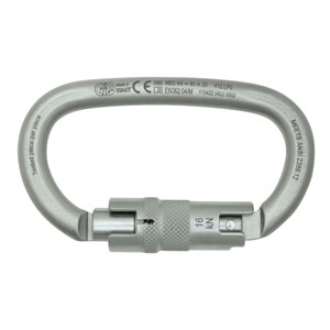 A-B1AB412110ZOZKK CARABINER, OVALONE CARBON AUTO BLOCK BLACK ANSI