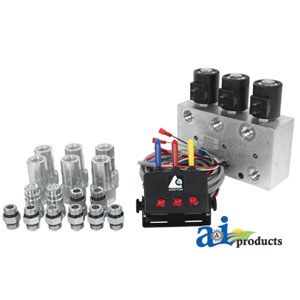 A-12370 Hyd. Multiplier, 3 Circuit w/ Swithbox / Couplers, 12VDC