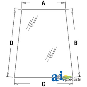 A-338429A1 Glass, Door, Upper (LH)