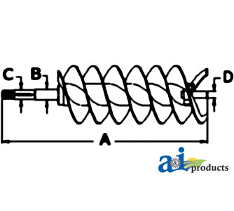 A-AH146215 Auger, Loading, Tank, Lower (Fold Down)