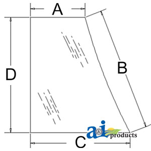 A-L62577 Glass, Door; Lower (LH)