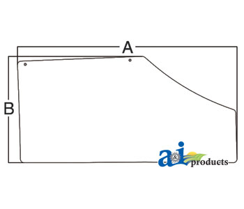 A-R186465 Glass, Door (RH fixed) - Tinted
