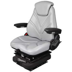 A-F20M5150 Seat, F20 Series w/ Isolator, Low Pro Mechanical Suspension, Gray Vinyl