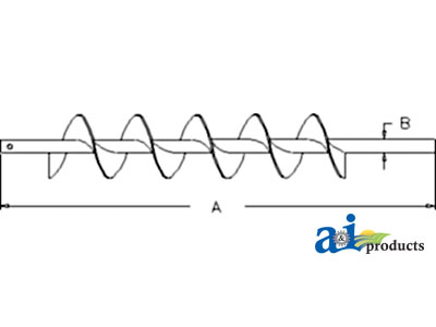 A-AH169621 Auger, Shoe Grain Supply (RH)