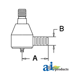 A-E6NN3A303AA Cylinder End, Steering; Male