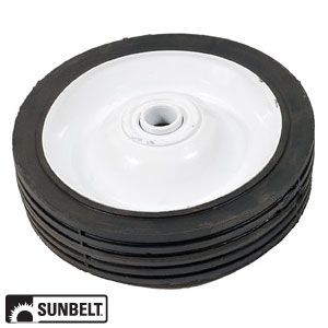 A-B1SB273 WHEEL-DECK, 5X1.25, RIBBED, STEEL, WHITE