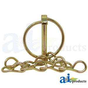 A-PN102C Lynch Pin, w/ Chain .250" (5 pk)