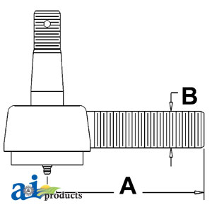 A-825695M91 Drag Link End, Front