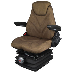 A-F20M7142 Seat, F20 Series w/ Isolator, Mechanical Suspension, Brown Cloth