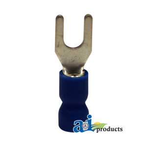 A-R25 Spade Terminal, Insulated, Wire Size 16-14, Stud Size #6, 10 Pk