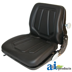 A-FLS322BL Forklift Seat, Shock Absorbing Spring, BLK