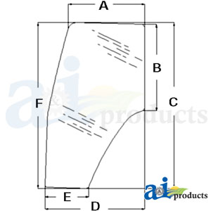 A-82036001 Glass, Door (LH)