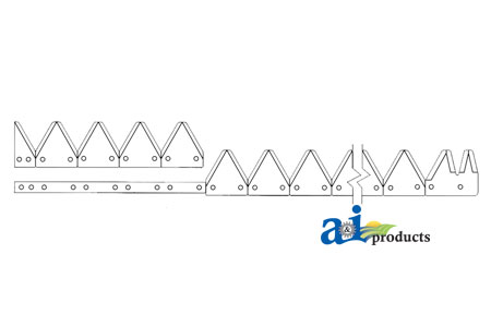 A-801-351 12', Black 12ga top serrated, Bolt-On