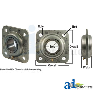 A-FD209RJA-P Bearing, Flanged Disc; Round Bore, Re-Lubricatable