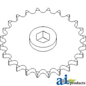 A-AH215519 Sprocket, Row Unit; 24 Tooth / 80 Chain, Speed Up