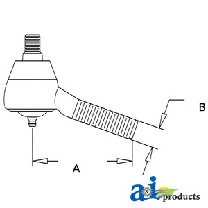 A-957E3307B Drag Link End, Rear