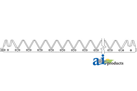 A-831-753 9', Black 12ga top serrated, Bolt-On
