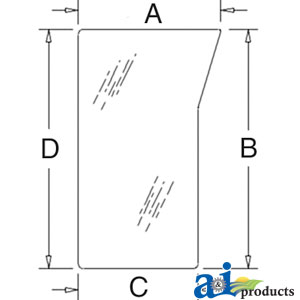 A-3C581-70520 Glass, Windshield, Lower (RH)