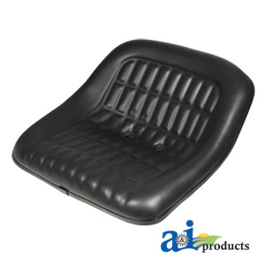 A-CS668-1V Seat, No Suspension, 19" Pan, Steel, 7" Spacing, BLACK VINYL