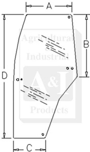 A-192003A6 Glass, Door (LH)