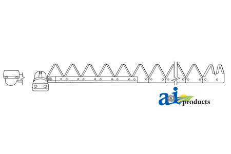 A-801-256 14', Chrome 12ga top serrated, Bolt-On