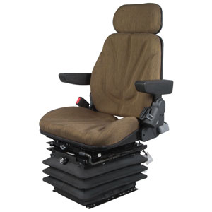 A-F10A6042 Seat, F10 Series w/ Isolator, Air Suspension, Brown Cloth