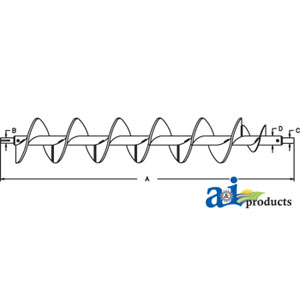 A-71413017 Auger; Clean Grain, Upper (Bin Fill), Extended Wear