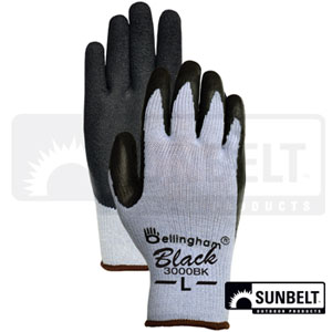 A-B1C3000BKL Large, Bellingham® Black Premium Latex Palm Dip