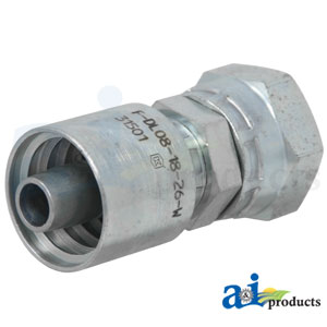 A-F-DL08-18-26-W Din Light 24 degree Seat Female Swivel with O-Ring