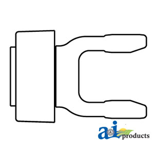 A-BP5720B0376-A Tractor Yoke, Splined 1 3/8" - 6 Spline w/ Slide Collar