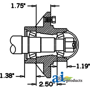 A-HS491066 Hub & Spindle Assy. (6 Bolt)