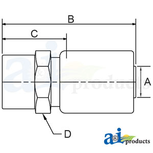 A-FP-04-06 (HC-FP) Female NPTF Pipe - Rigid - Straight