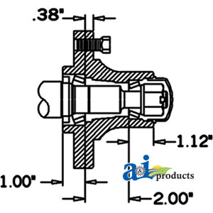 A-HS150045 Hub & Spindle Assy. (4 Bolt)