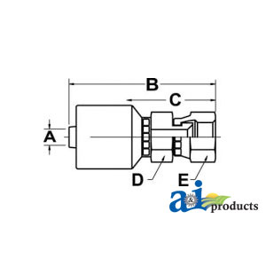 A-FSX-06-06-W (HW-FSX) SAE 45° SWIVEL C