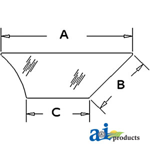 A-R52884 Glass, Door, Lower (RH)