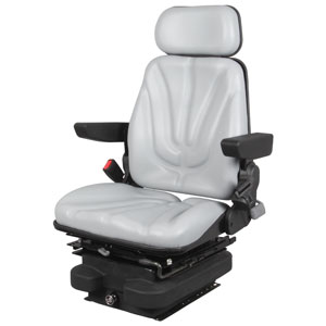 A-F10A4050 Seat, F10 Series w/ Isolator, Low Pro Air Suspension, Gray Vinyl